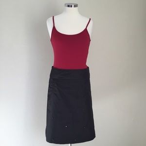 ‘S Max Mara Nylon A-Line Jeweled Skirt - Size 8